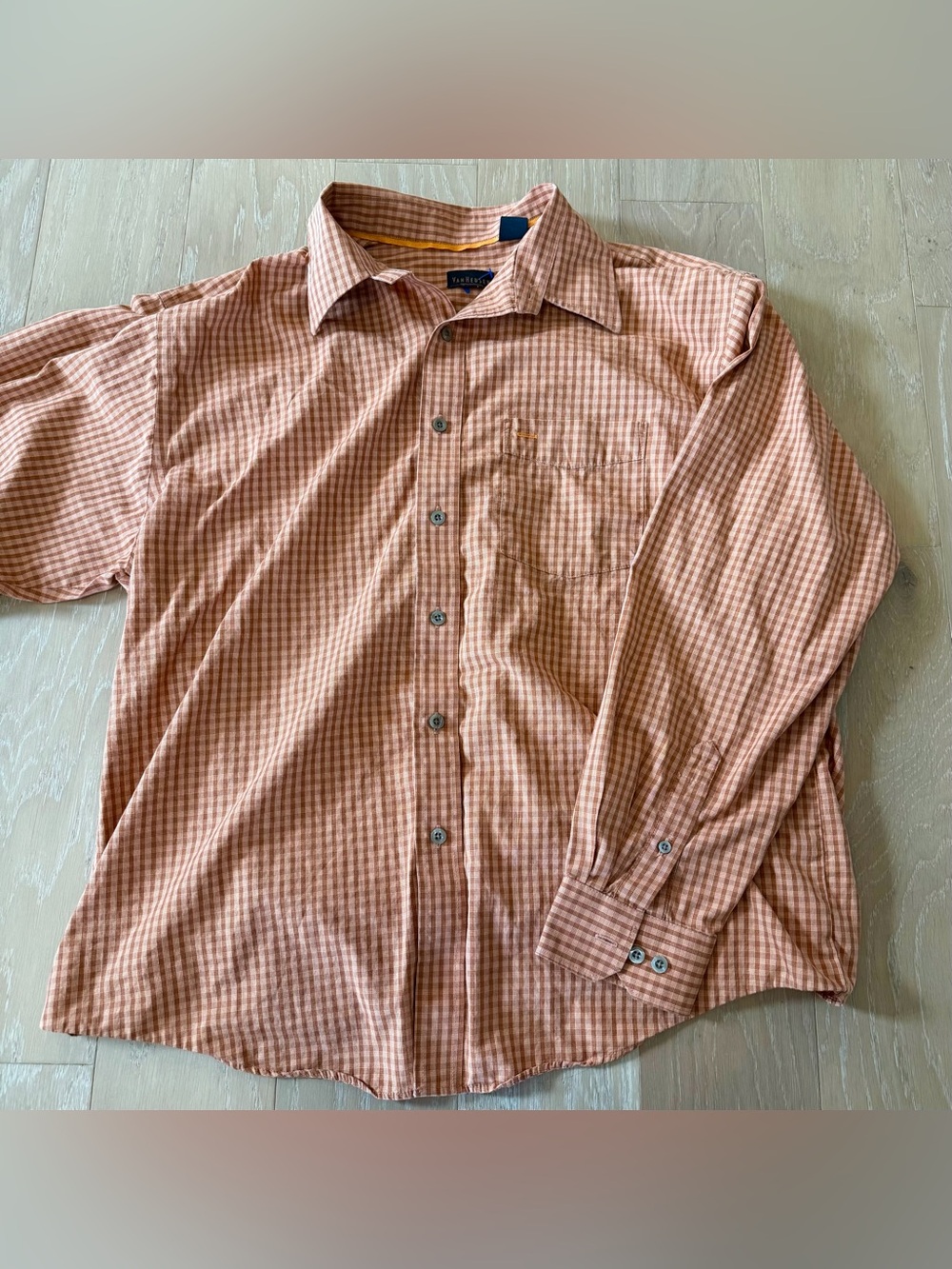 Van Heusen Plaid Cotton Button-Up Shirt